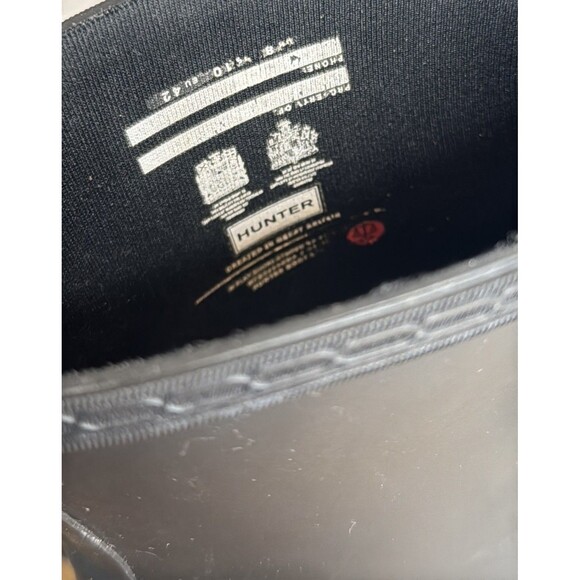 Hunter Black Boots with Purple and Teal Accents - Picture 8 of 9